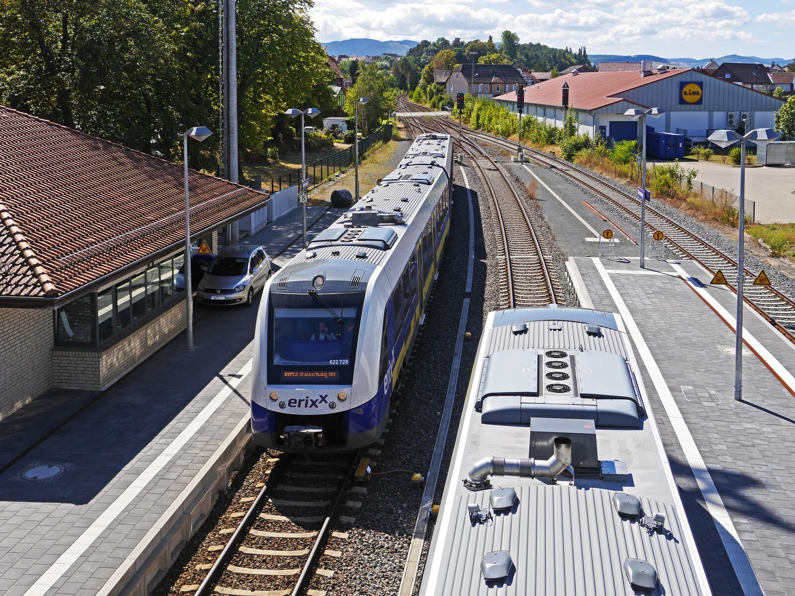 Panasonic Lumix DMC-GH3 sample photo. Zugbegegnung, railway station, vienenburg photography