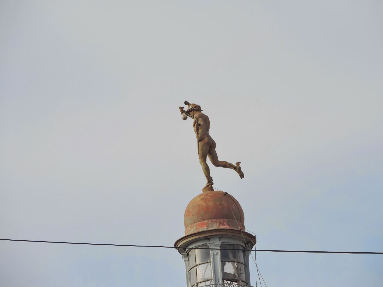 Nikon Coolpix P520 sample photo. Art, blue sky, bronze photography