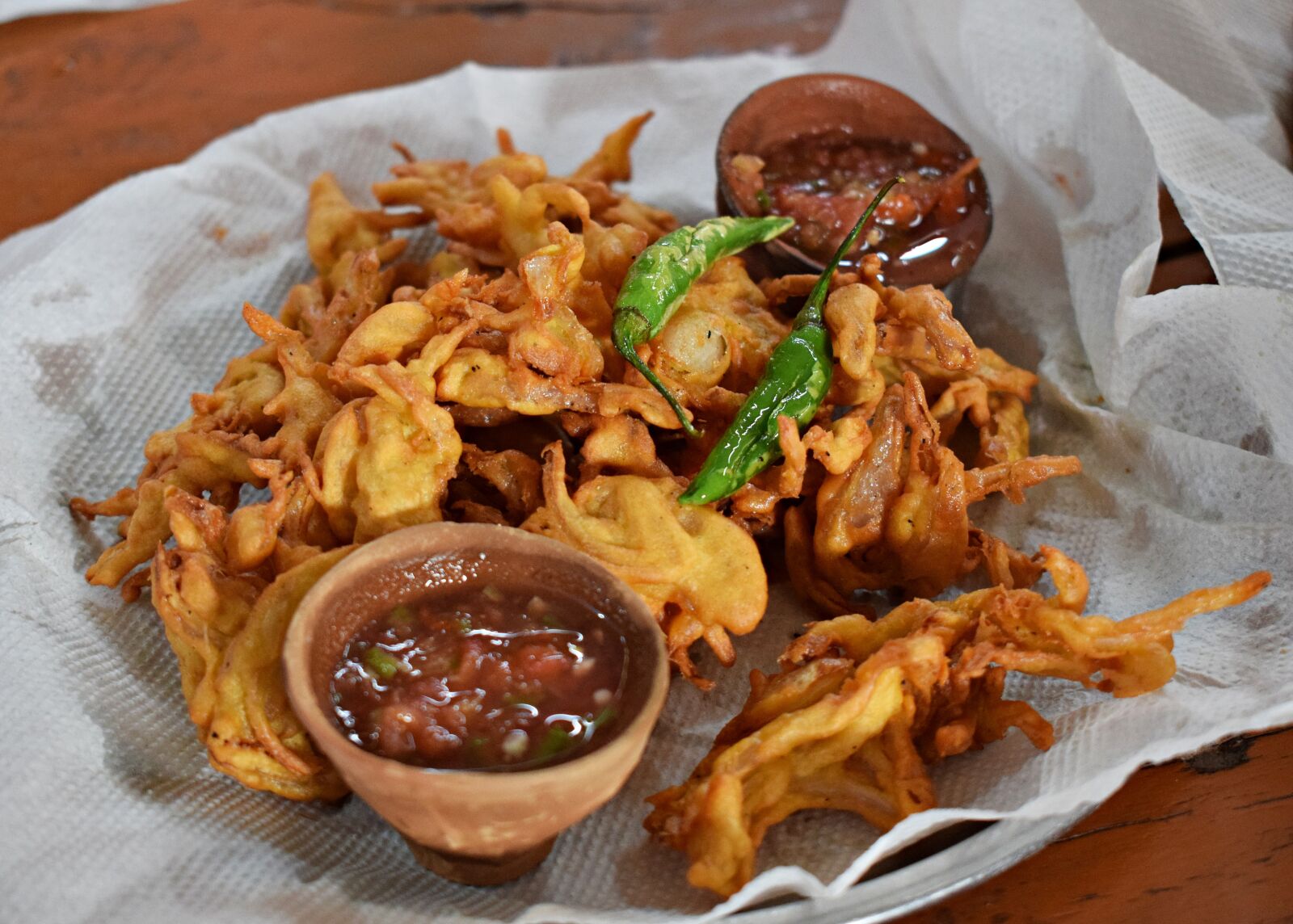 Nikon D3300 sample photo. Pakoda, snack, food photography