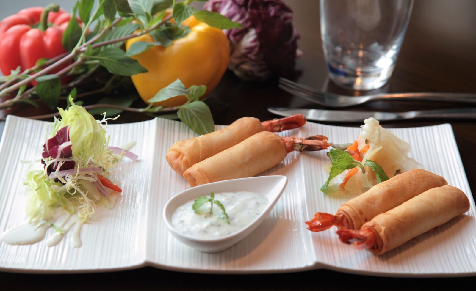 Canon EOS 5D Mark II sample photo. Spring rolls, asian, snack photography