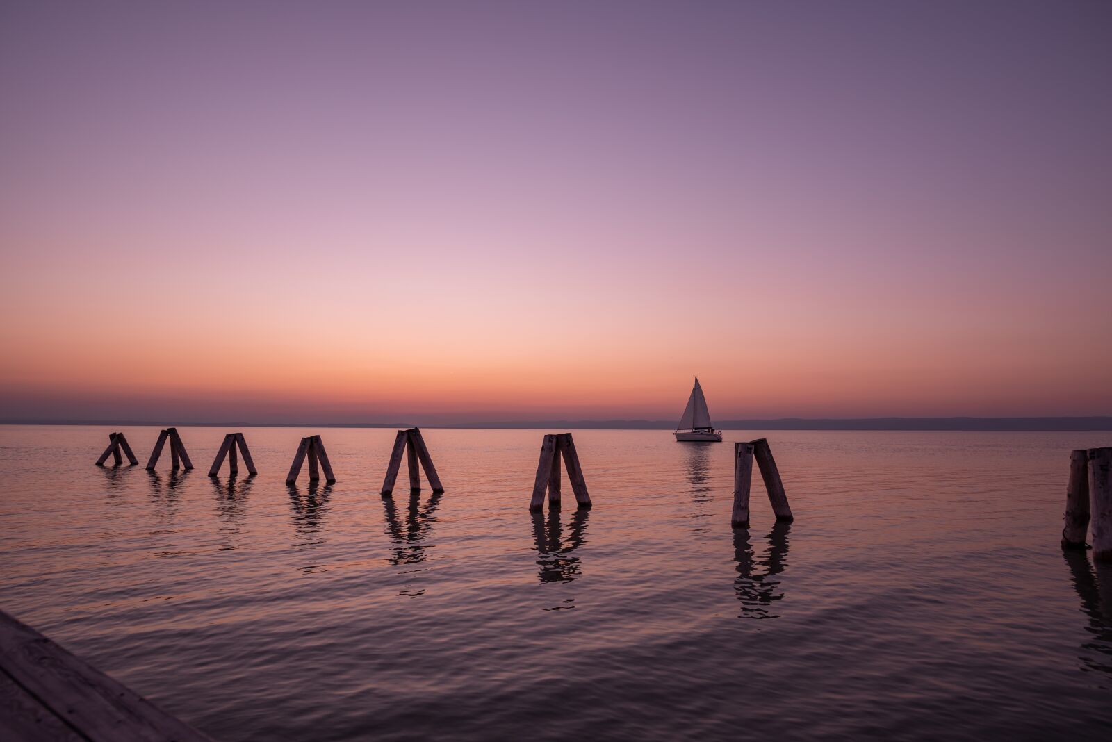 Nikon D750 sample photo. Sunset, lake neusiedl, neusiedler photography