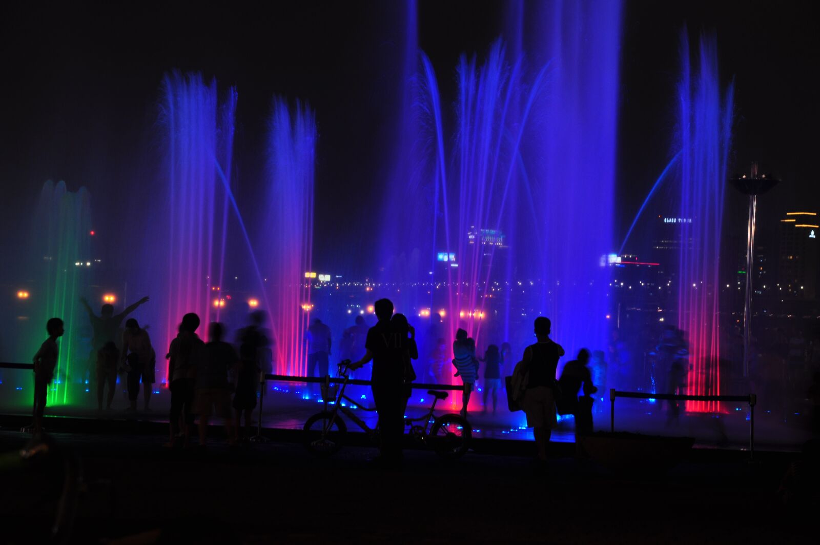 Nikon D90 sample photo. Night view, musical fountain photography