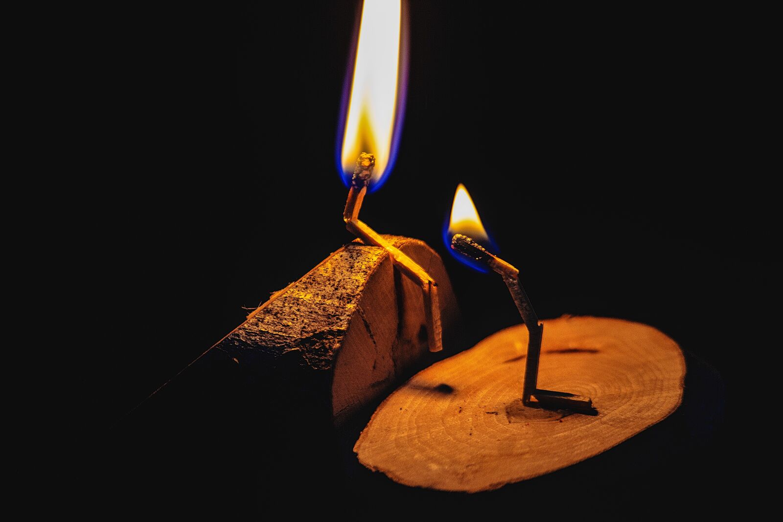 Canon EOS 6D sample photo. Fire, dark, wood photography