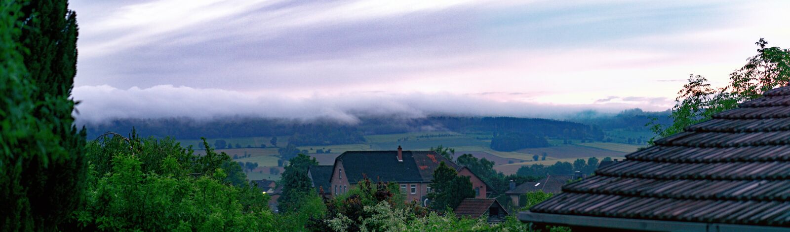 E 50mm F1.8 OSS sample photo. Clouds, mountain, panorama photography