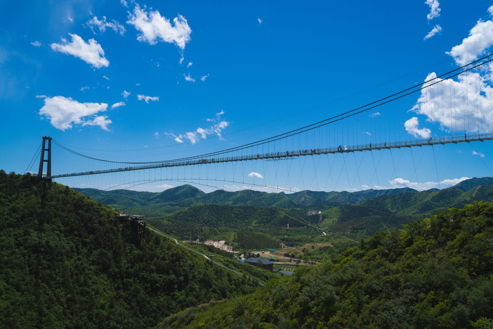 Sony a7 III sample photo. Bridge, mountain, suspension bridge photography