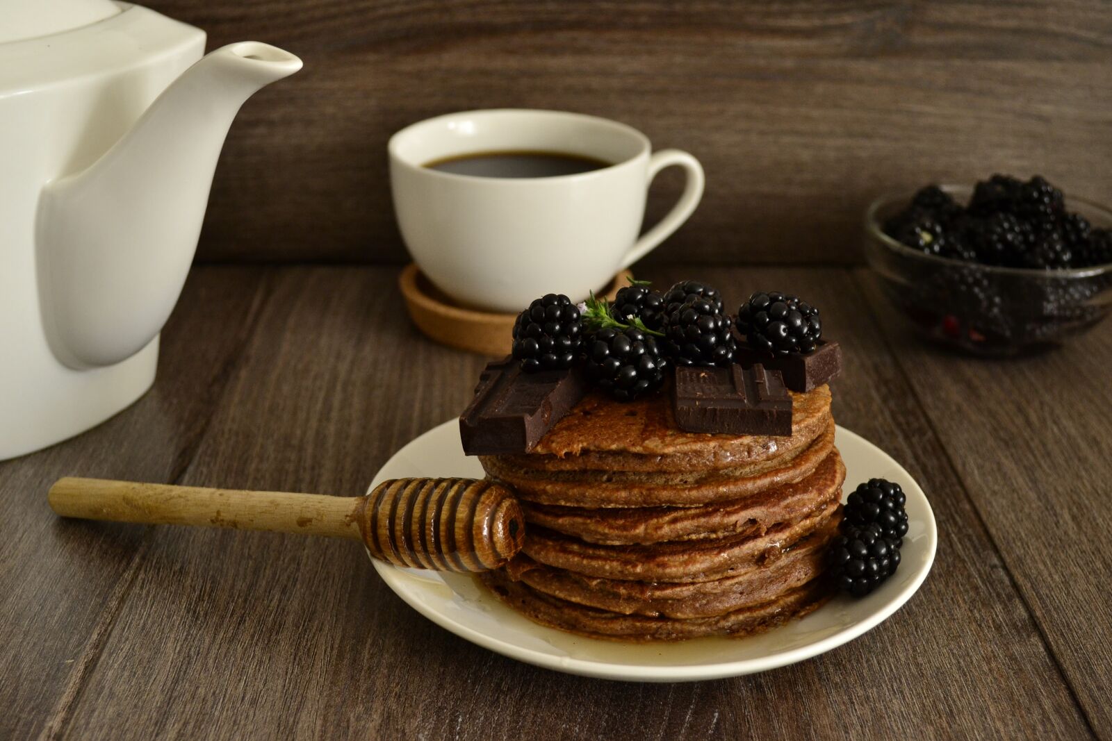 Nikon D3100 sample photo. Chocolate pancakes, chocolate, pancakes photography