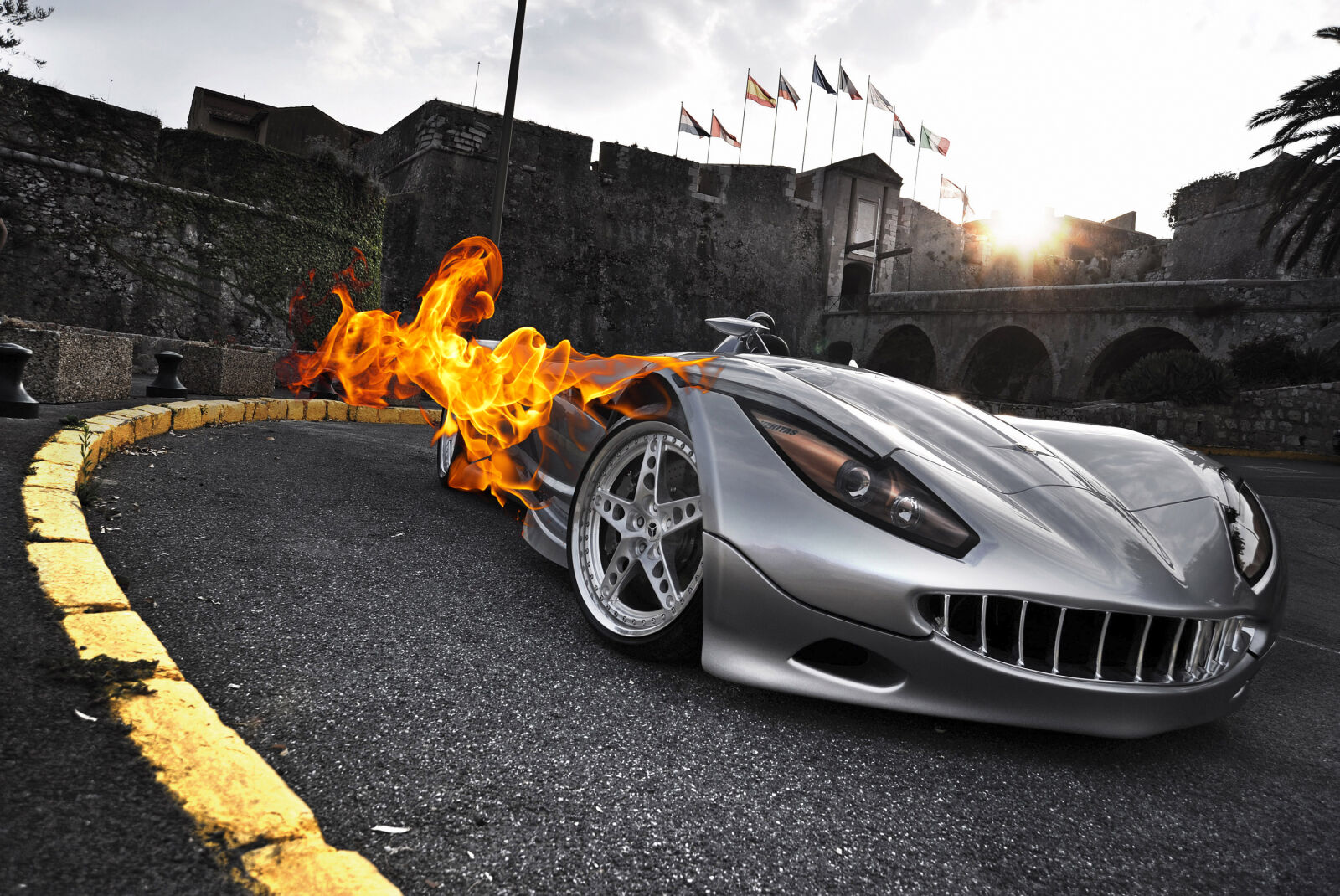Nikon D700 sample photo. Car, cool, fier, metal photography