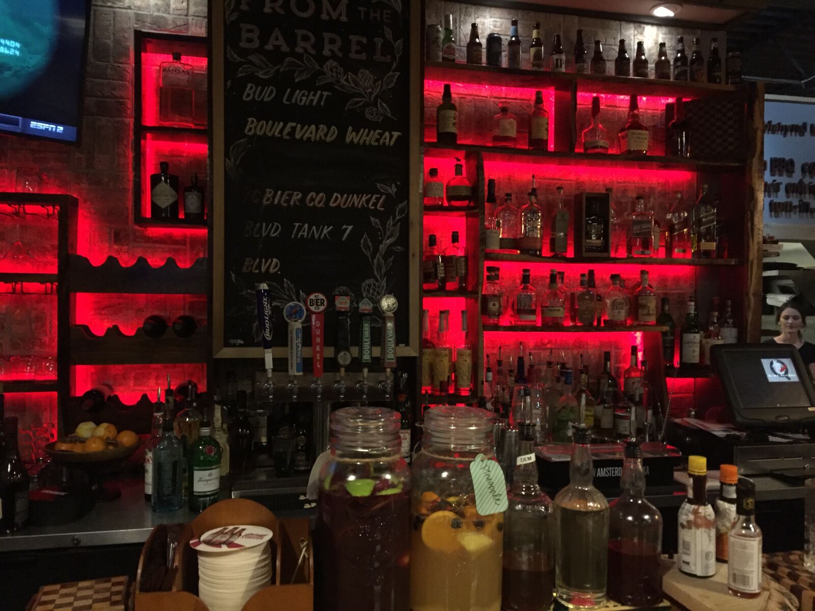 Apple iPhone 6 sample photo. Bar, red photography
