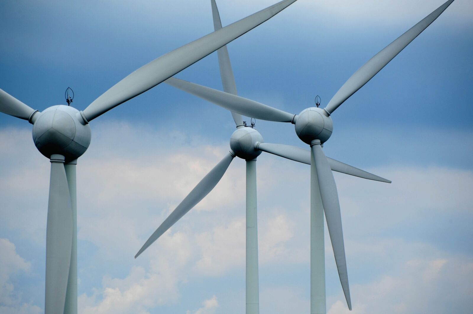 Nikon D700 sample photo. Wind turbine, clouds sky photography