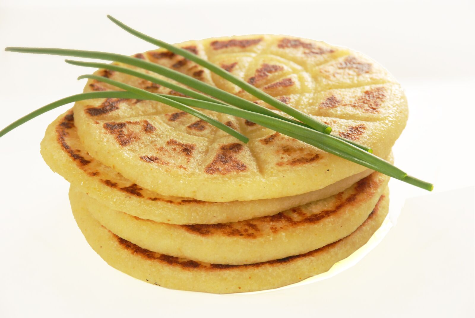 Nikon D80 sample photo. Potato, pancakes, chive photography