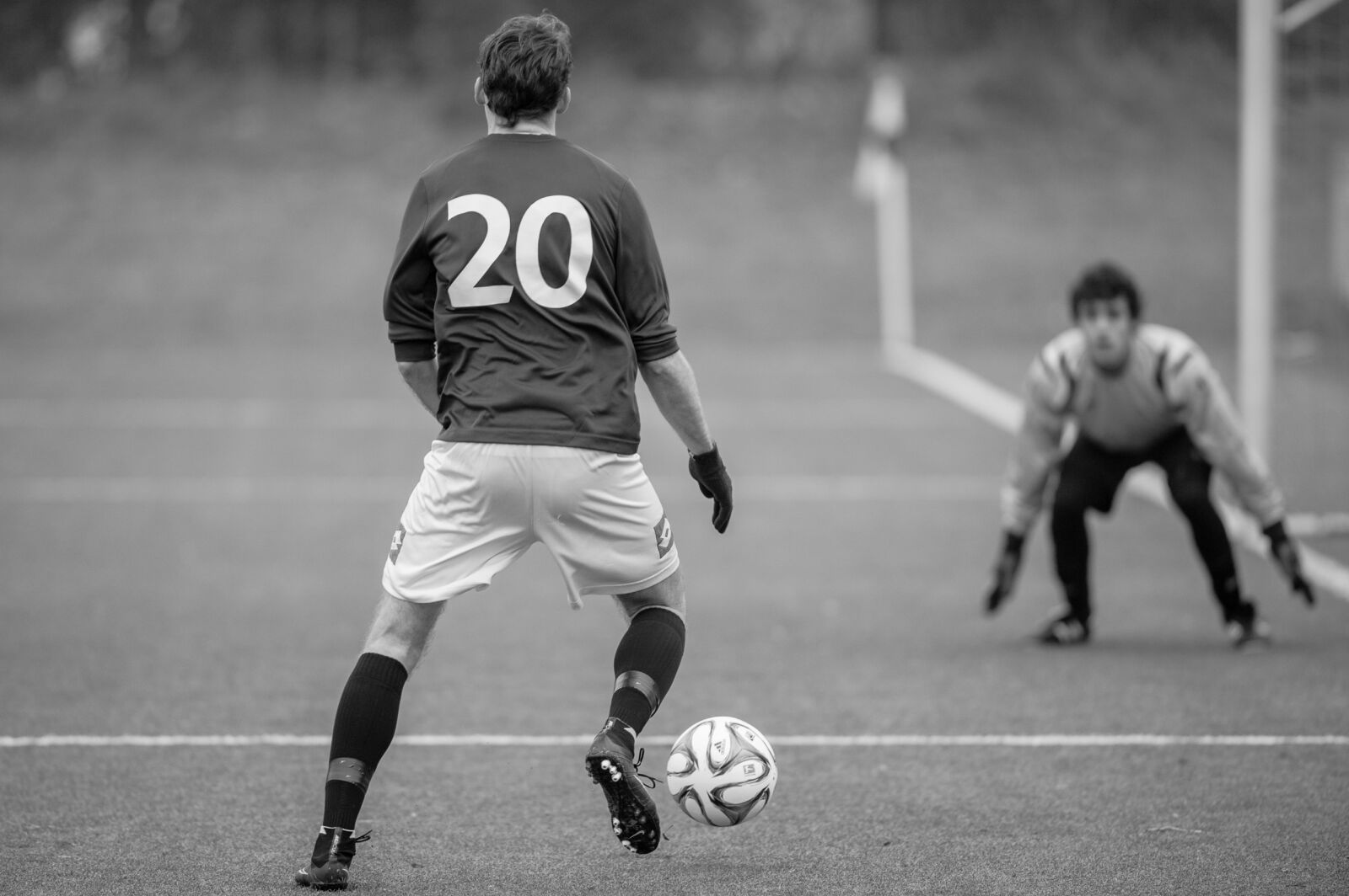 Nikon D700 sample photo. Football, striker, goalkeeper photography