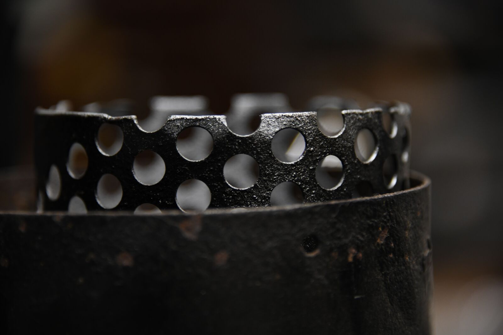 Nikon D850 sample photo. Metal, design, hole photography