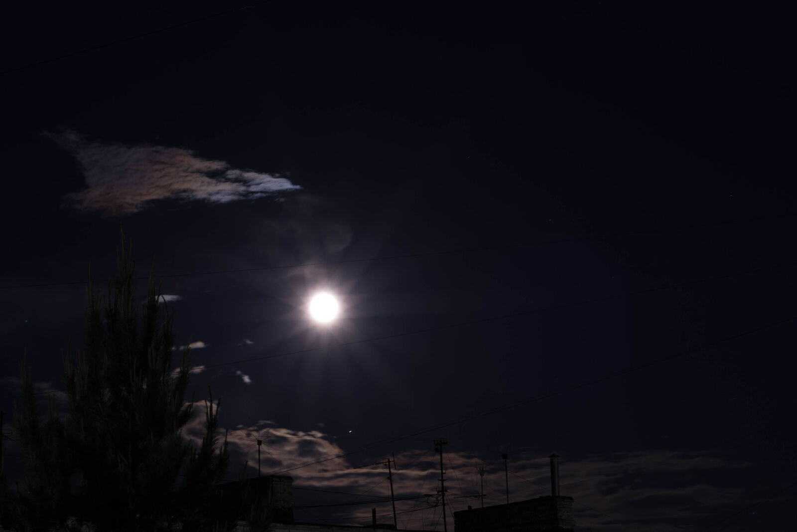 Nikon AF Nikkor 50mm F1.8D sample photo. Moon, night, night, sky photography