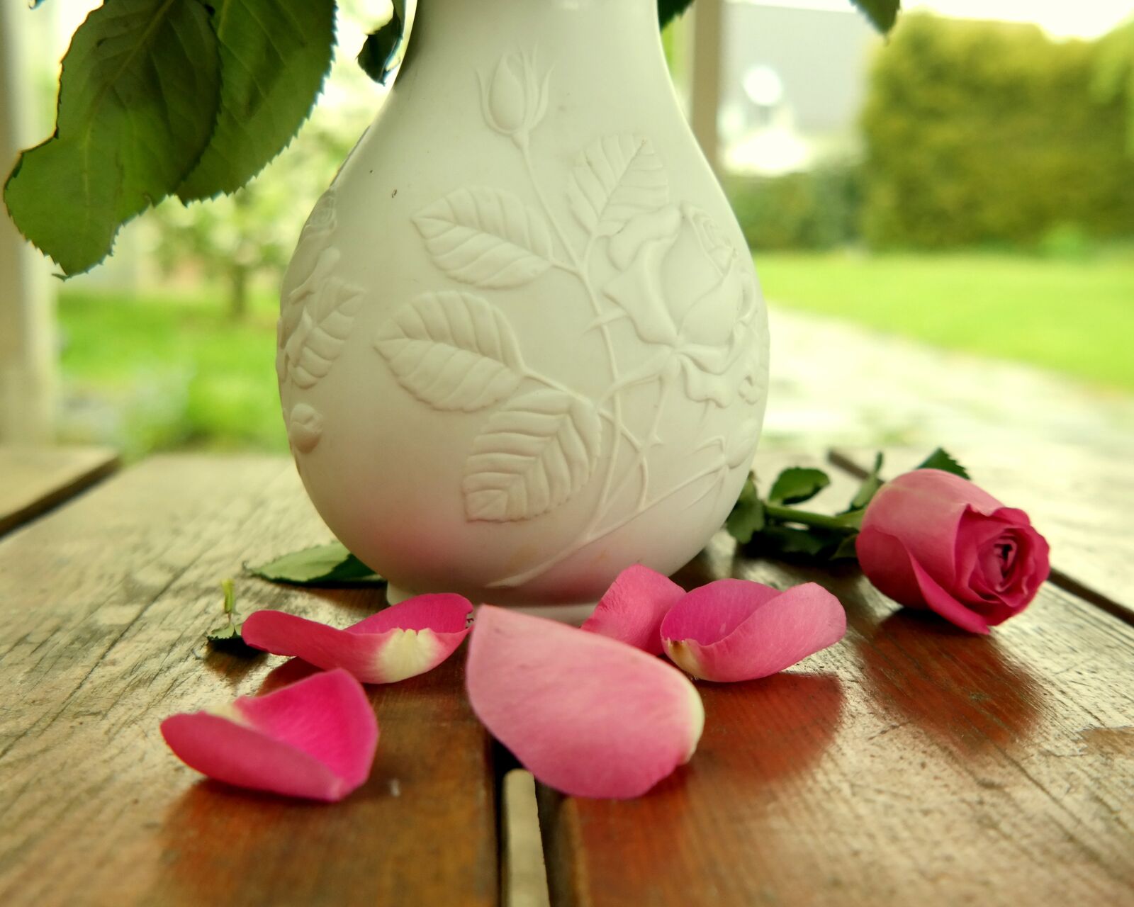 Samsung NX300M sample photo. Rose, vase, table photography