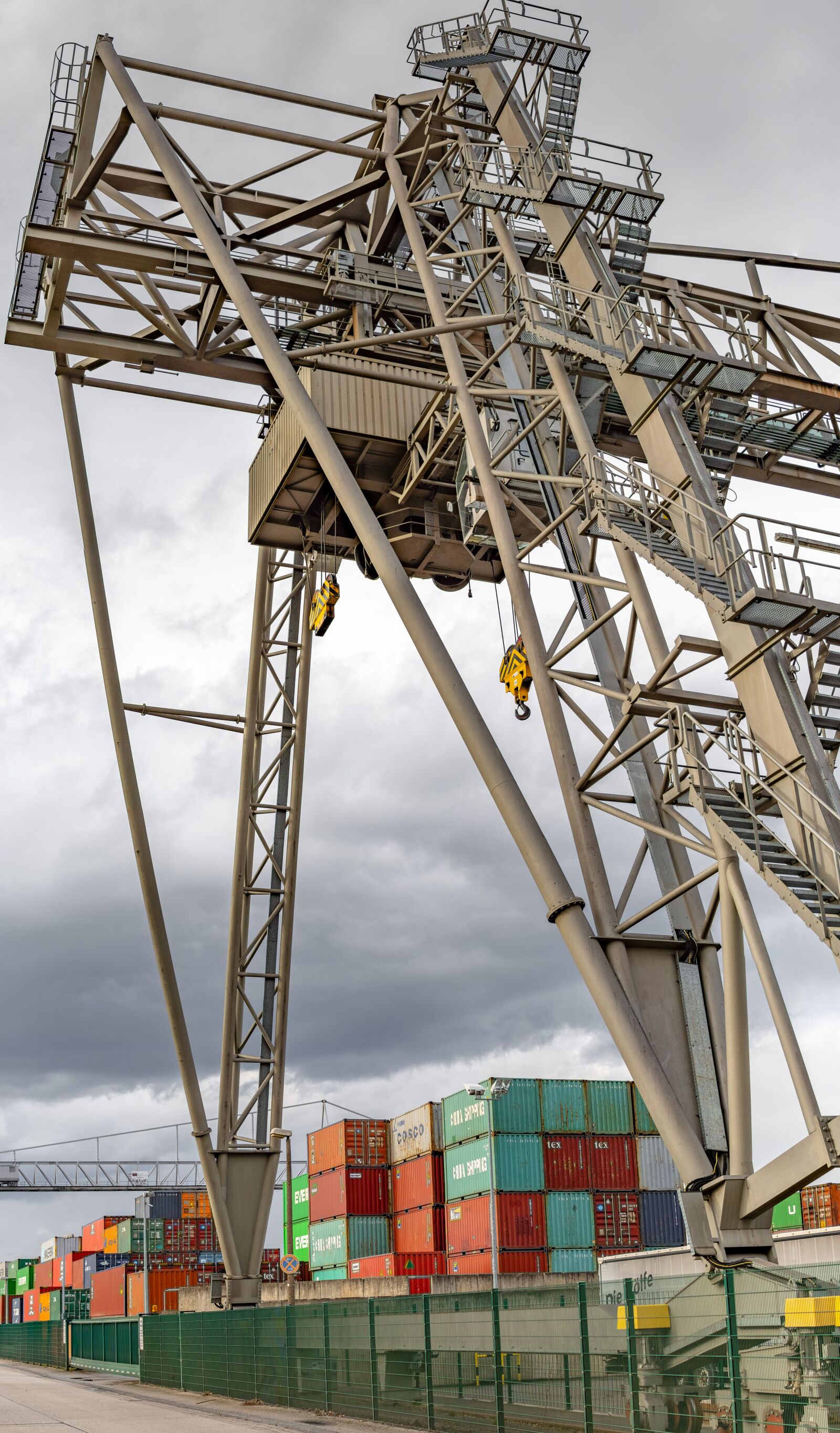 Nikon D7500 sample photo. Container port, crane, industry photography