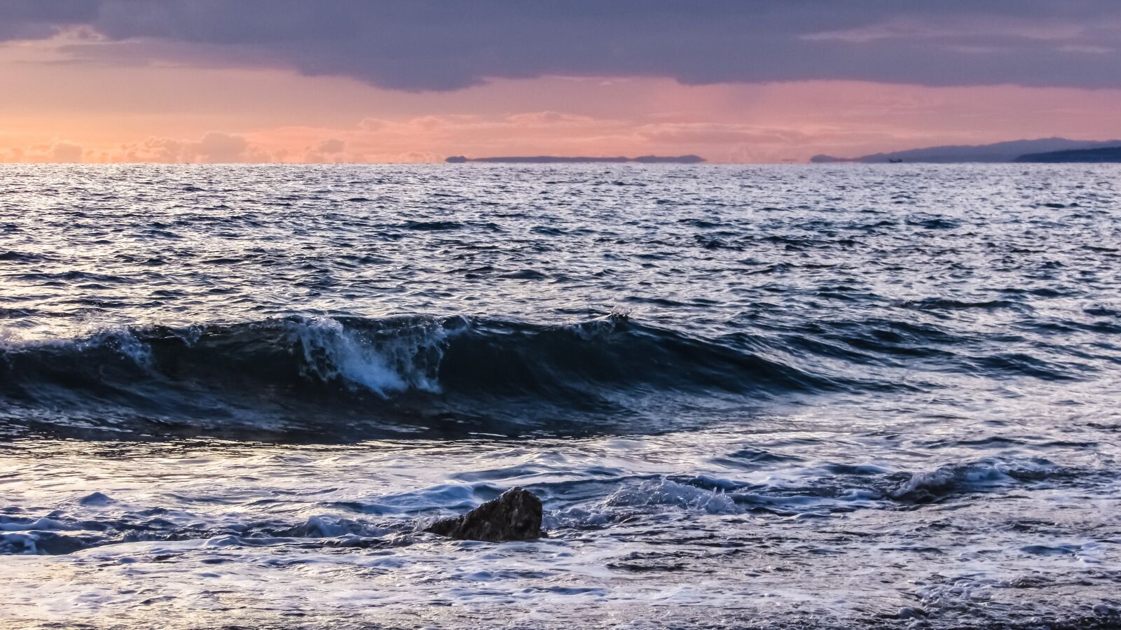 Canon PowerShot SX400 IS sample photo. Sunset, waves, sunset landscape photography