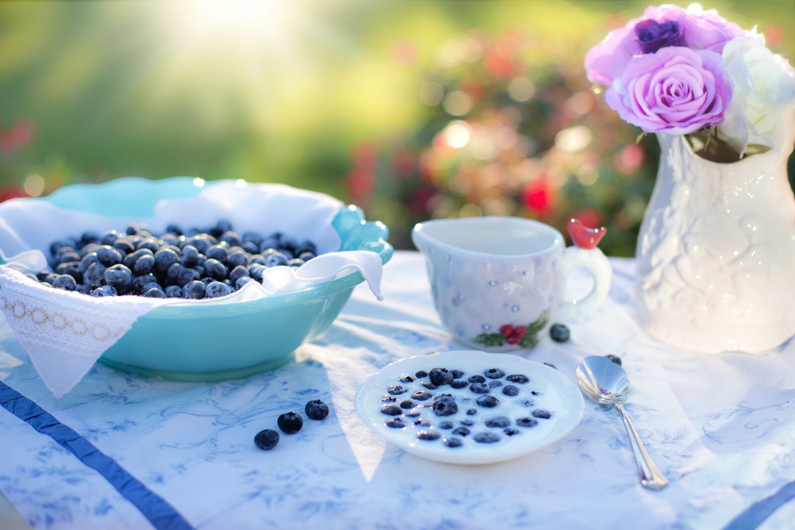 Canon EF 50mm F1.4 USM sample photo. Blueberries, dessert, breakfast photography