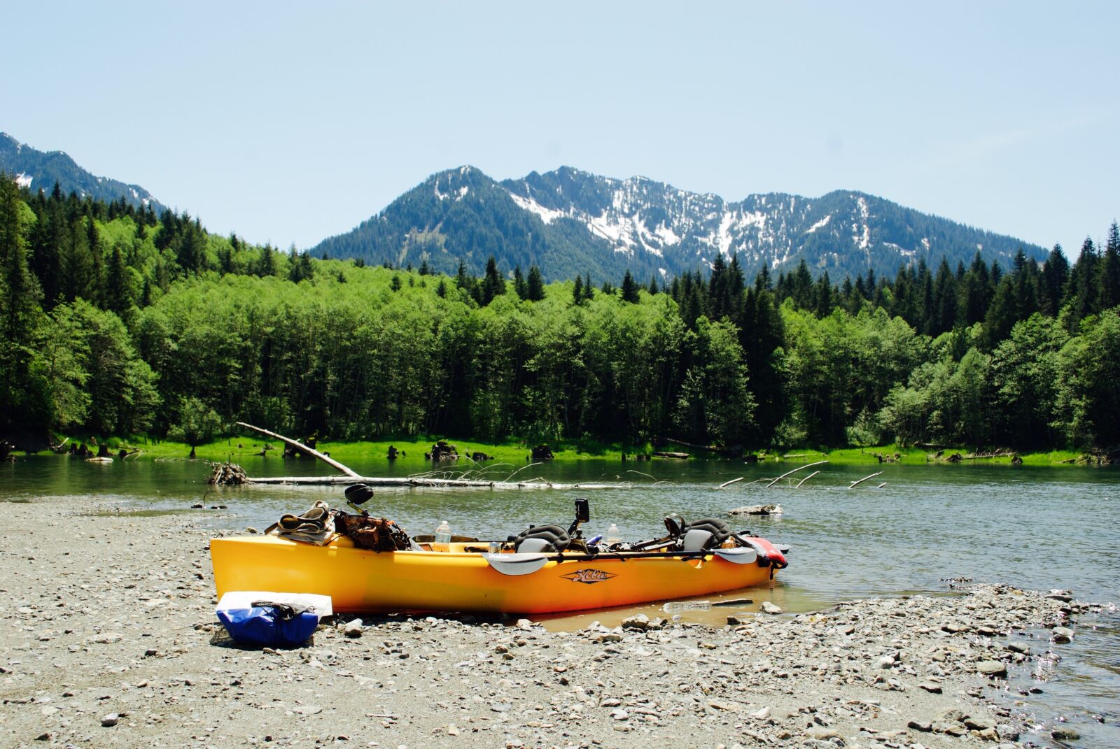 Nikon D200 sample photo. Kayak, mountains, travel photography
