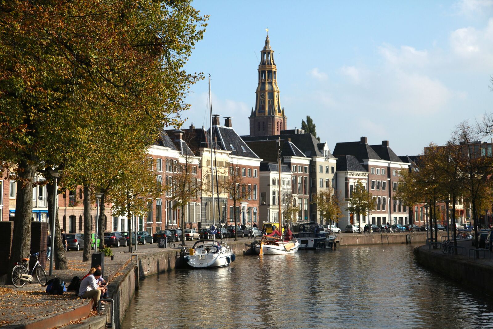Canon EOS 5D Mark II sample photo. Groningen, boats, architecture photography