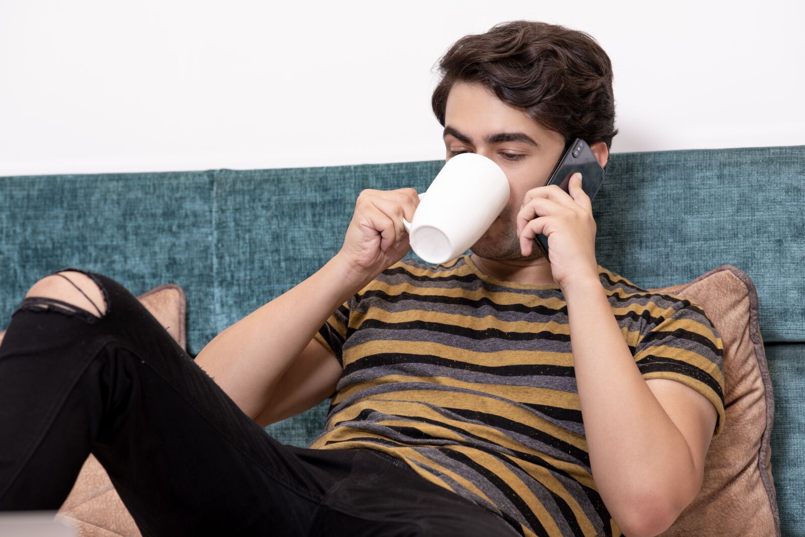 Nikon D750 sample photo. Boy, coffee, cute photography