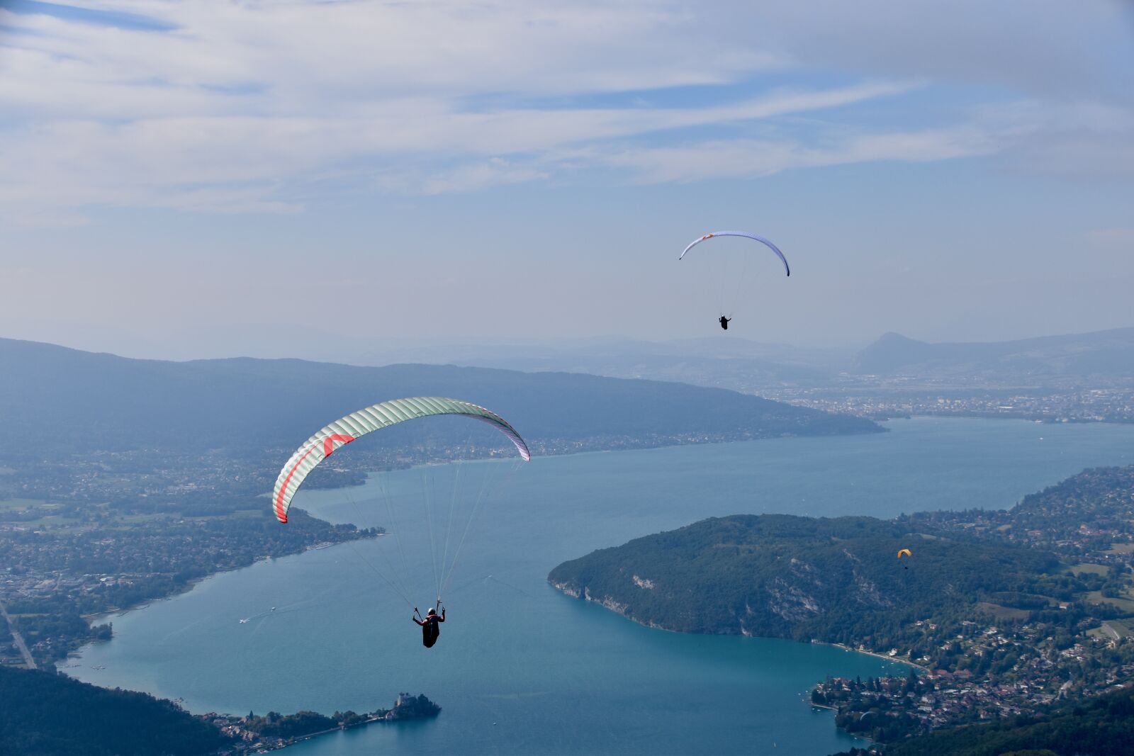 Nikon D5600 sample photo. Paragliding, paraglider, lake annecy photography