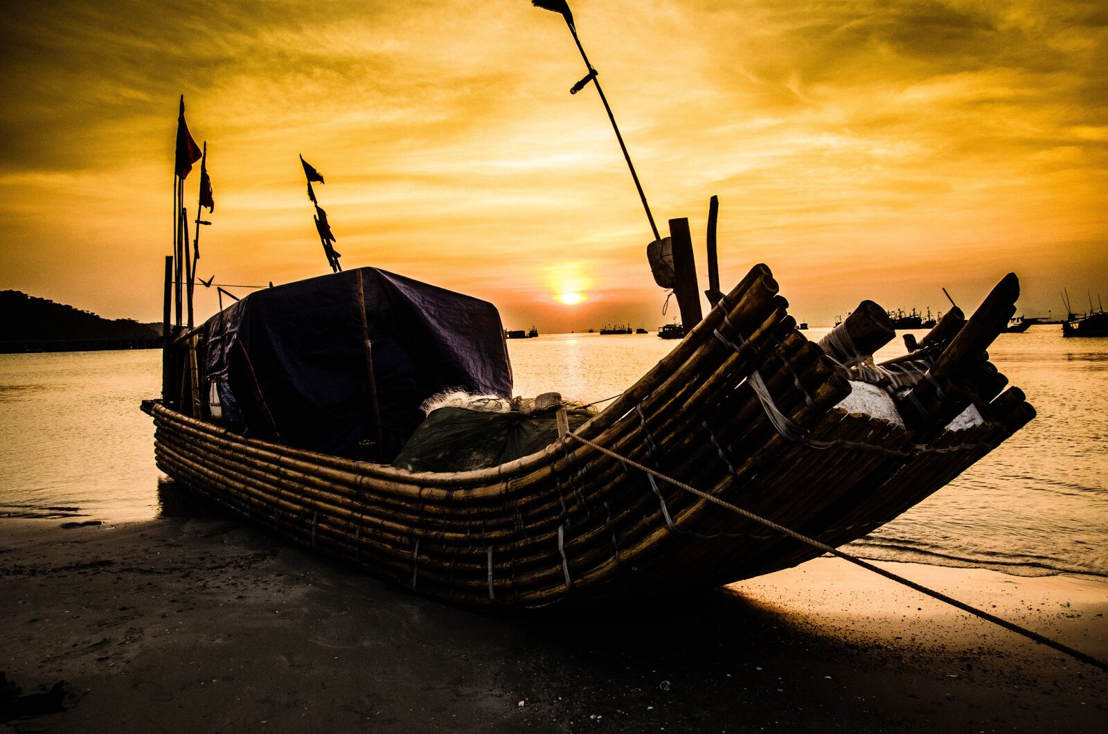 Nikon D7000 sample photo. The boat, sunset, light photography