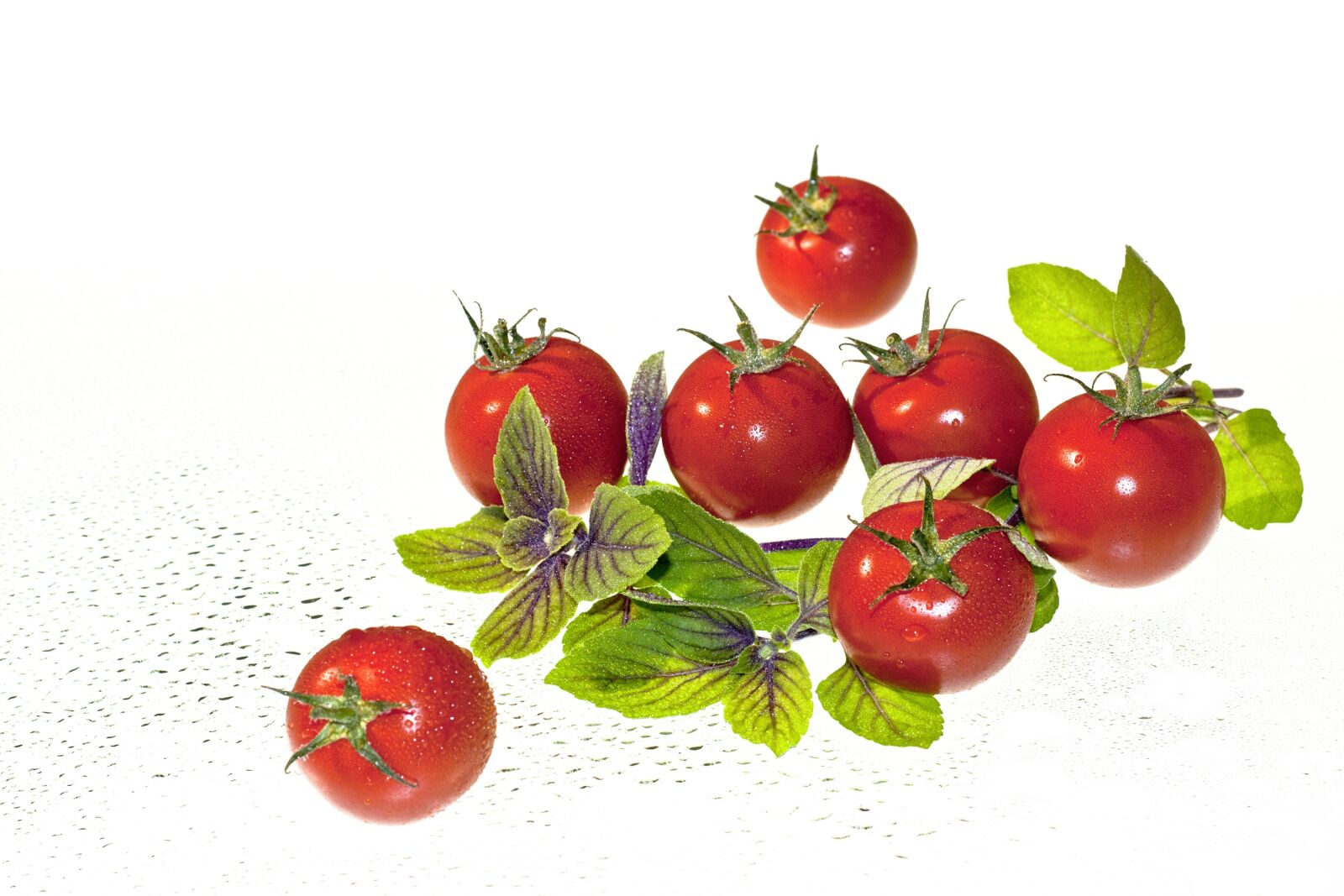 Nikon D300 sample photo. Tomatoes, basil, food photography