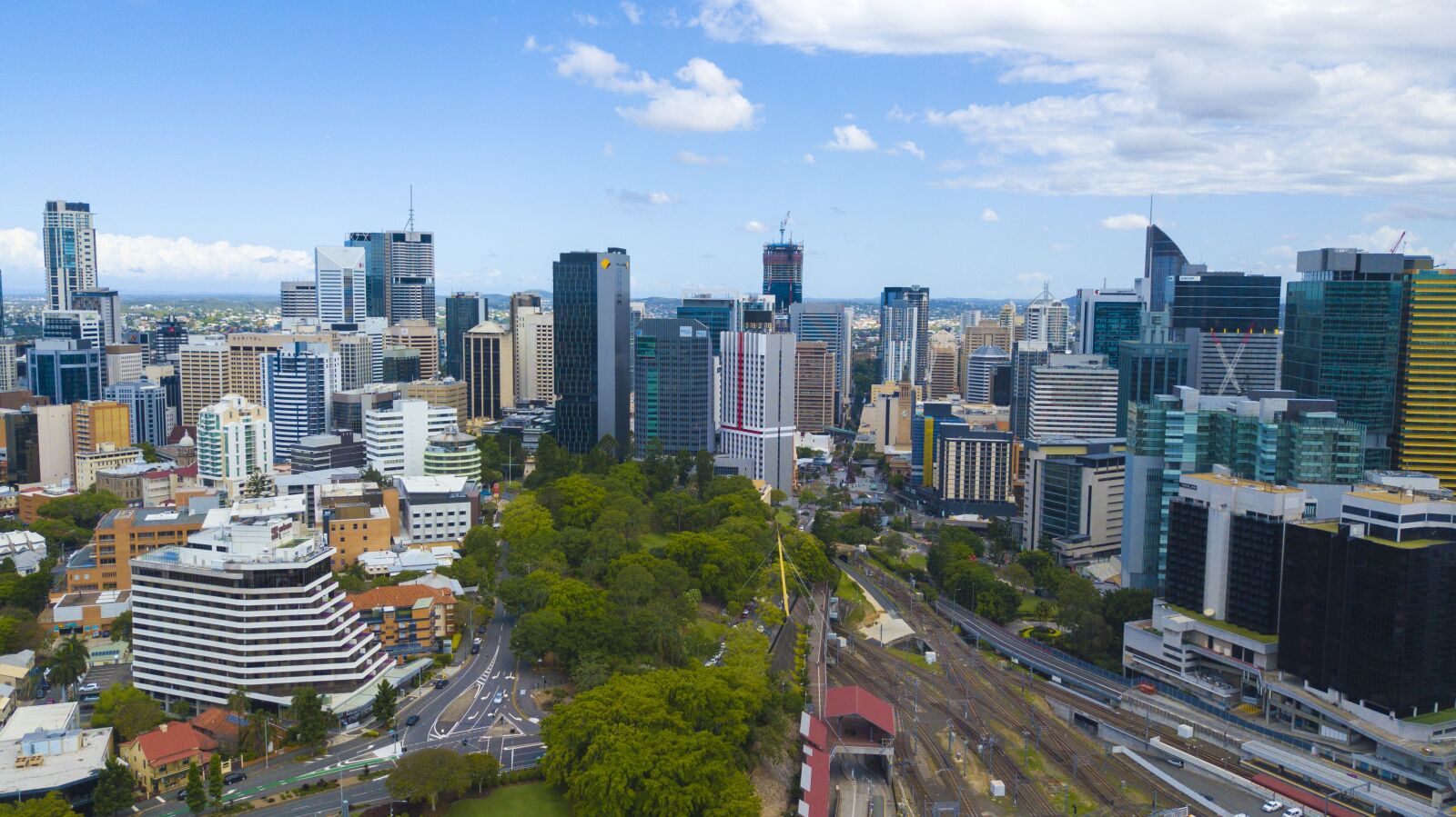 DJI FC220 sample photo. City, trees, buildings photography
