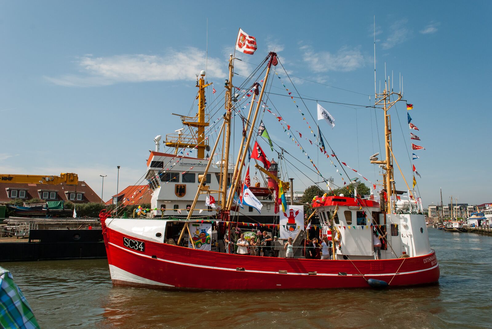 Nikon D3000 sample photo. Ship, büsum, port photography