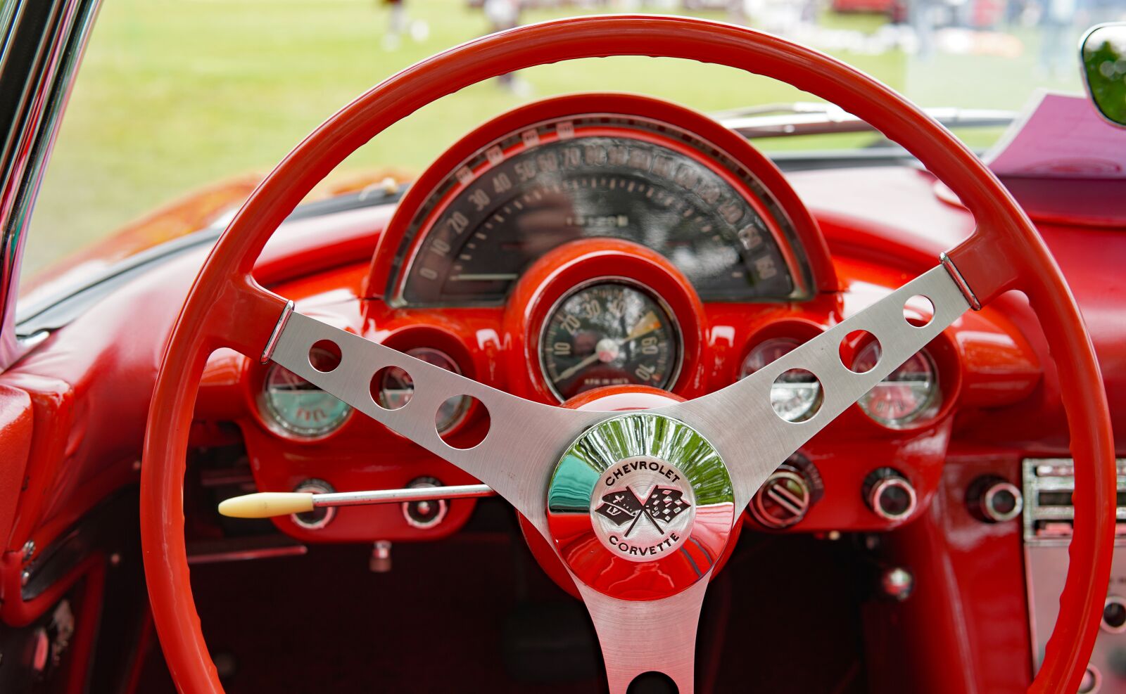 30mm F1.4 DC DN | Contemporary 016 sample photo. Vintage car, corvette, steering photography