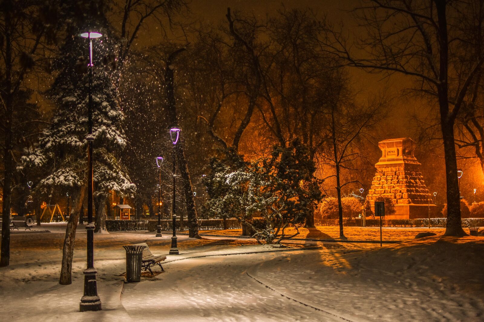 Nikon D3400 sample photo. Snow, winter, park photography