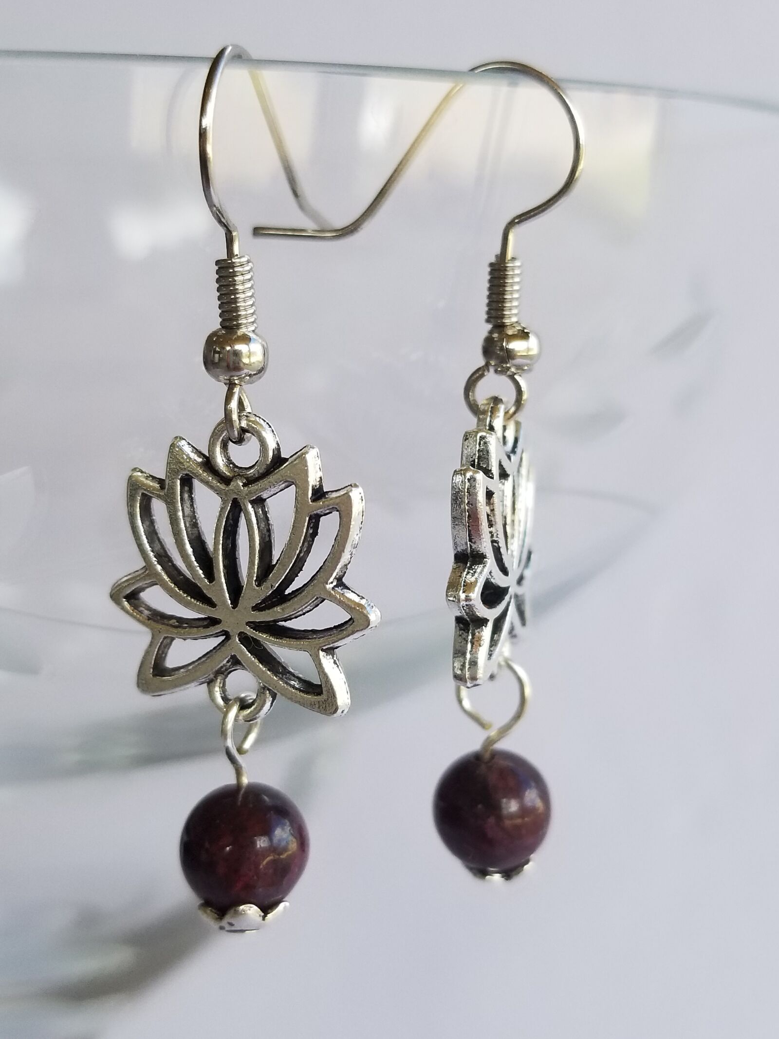 Samsung Galaxy S8 sample photo. Lotus, earring, jewelry photography
