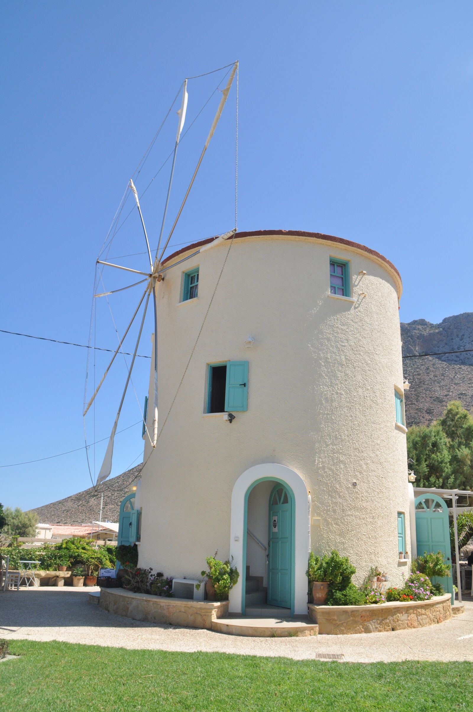 Nikon D5000 sample photo. Windmill, greece, crete photography
