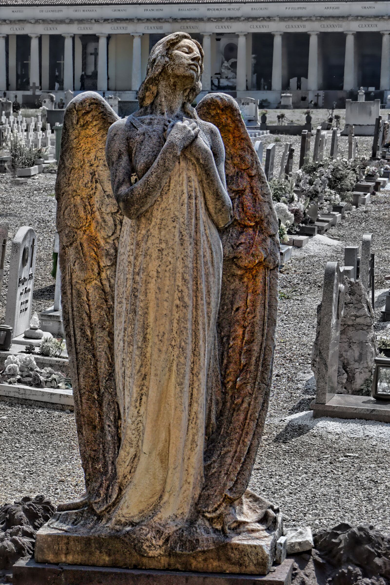 Sony a6000 sample photo. Grave monument, angel figure photography