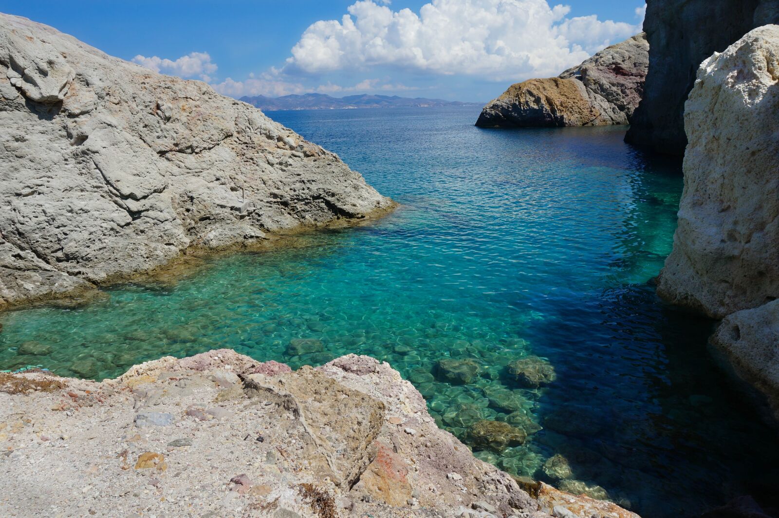Sony Alpha NEX-5T sample photo. Milos, turquoise, sea photography