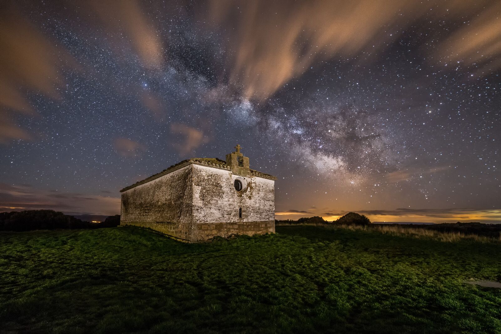 Nikon D610 sample photo. Landscape, church, night sky photography