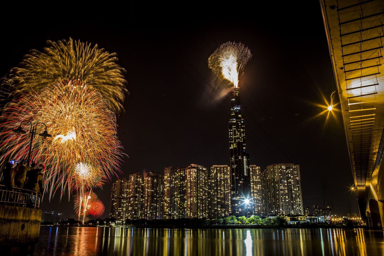 Canon EOS 6D + EF28-70mm f/2.8L USM sample photo. New year, fireworks, cannon photography