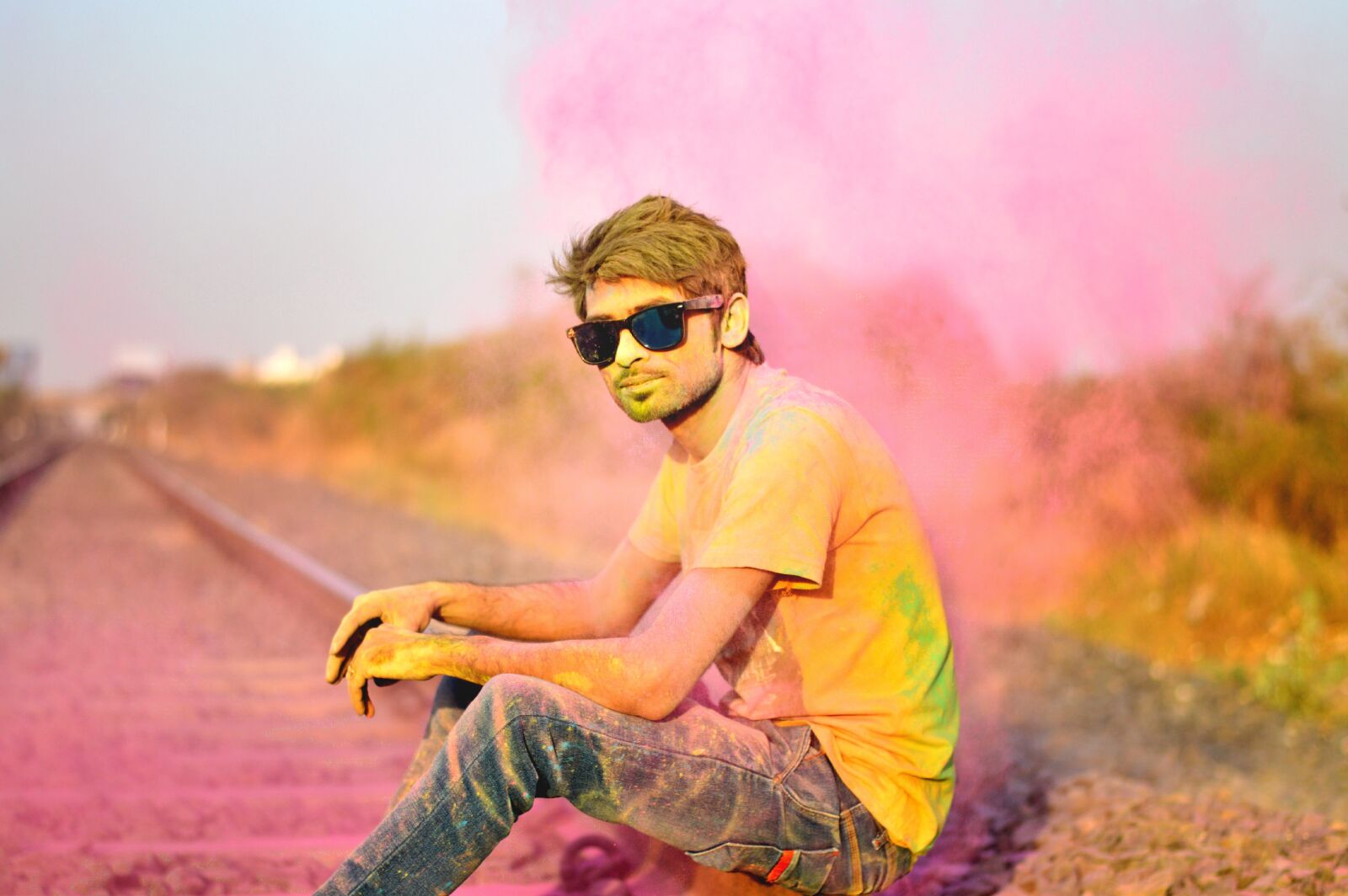 Nikon D3200 sample photo. Person, people, holi, festival photography