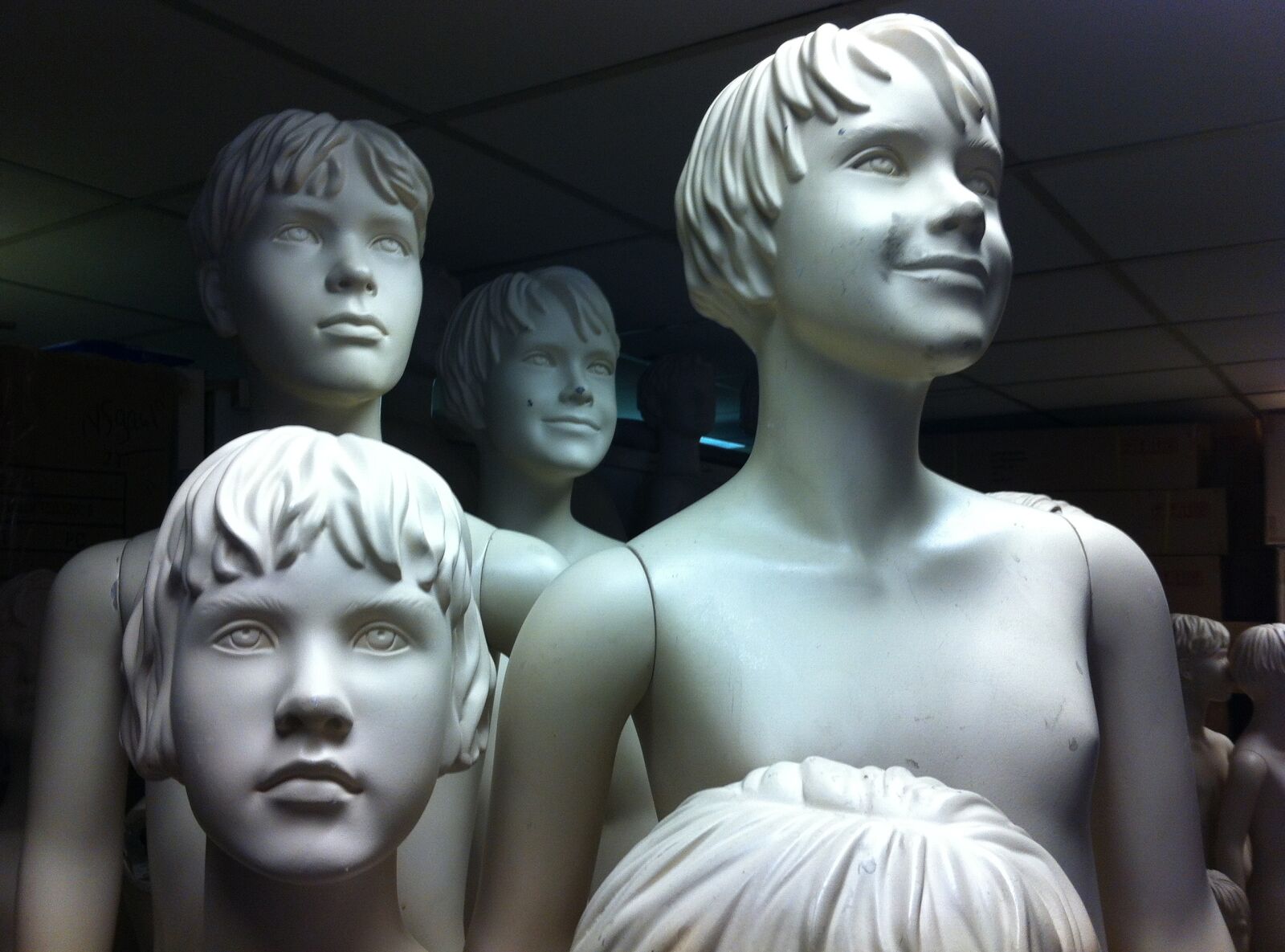 Apple iPhone 4 sample photo. Mannequins, children, white photography