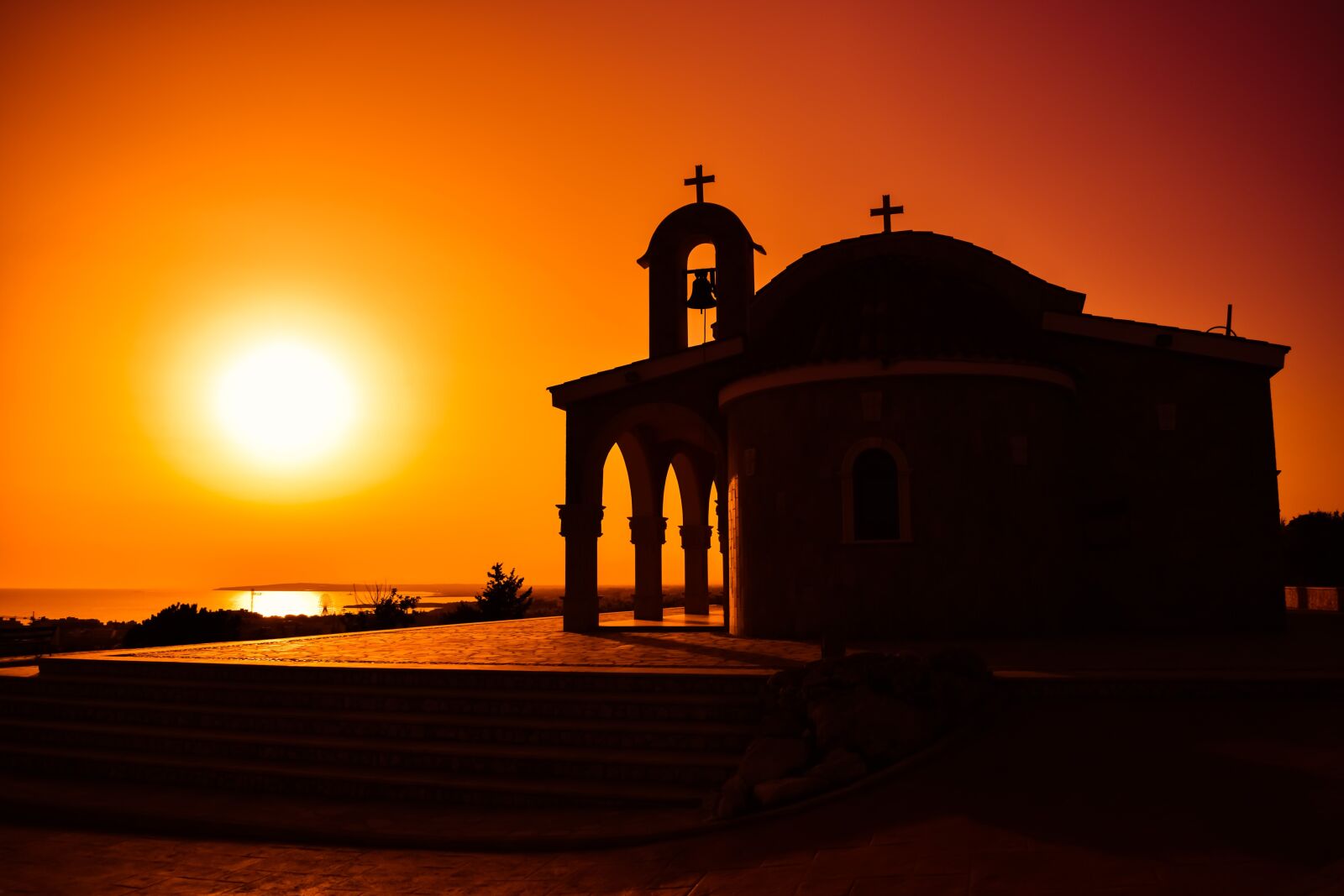Nikon D3300 sample photo. Church, sunset, shadows photography