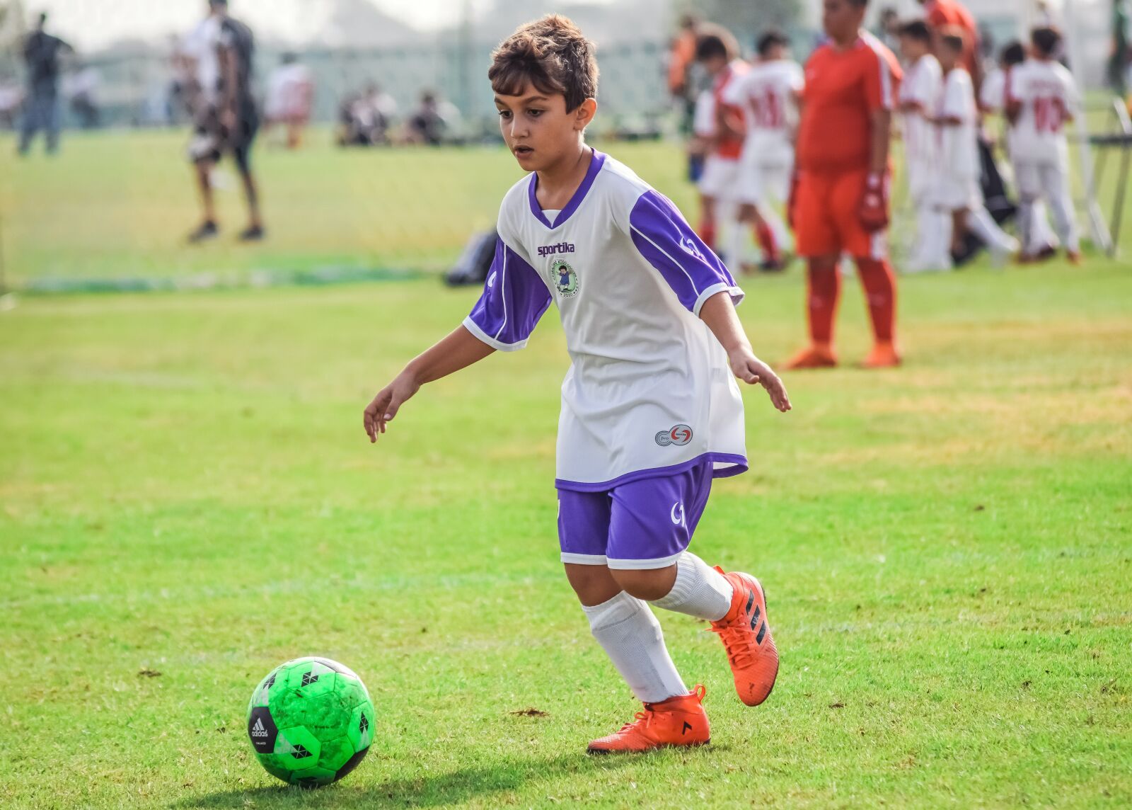 Nikon D3300 sample photo. Footballer, boy, football photography