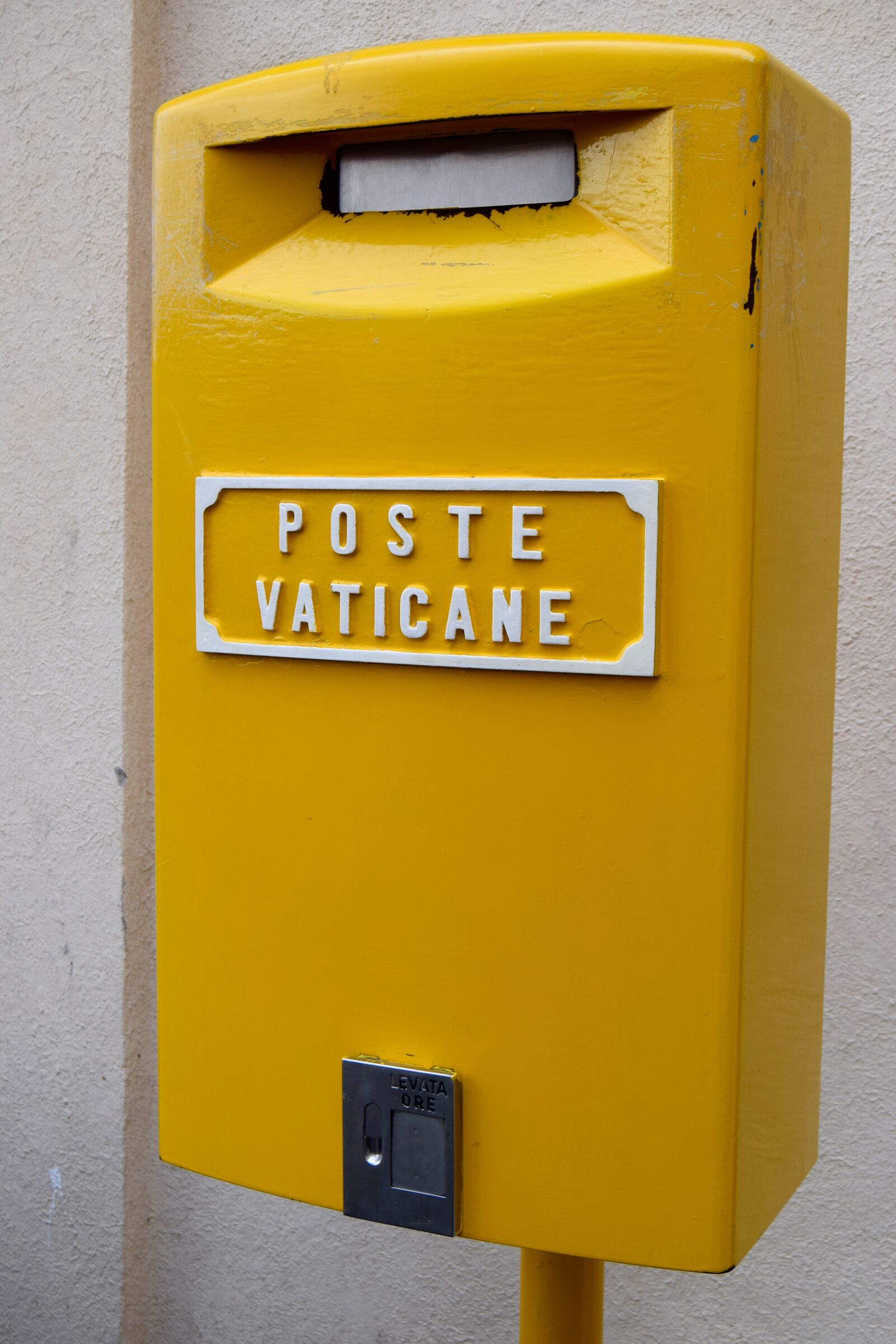 Nikon D3300 sample photo. Yellow, post box, vatican photography