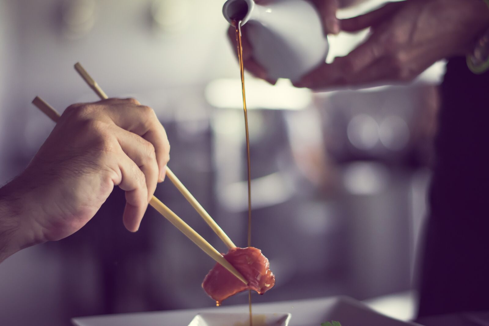 Nikon D3300 sample photo. Salmon, soy, japanese cook photography