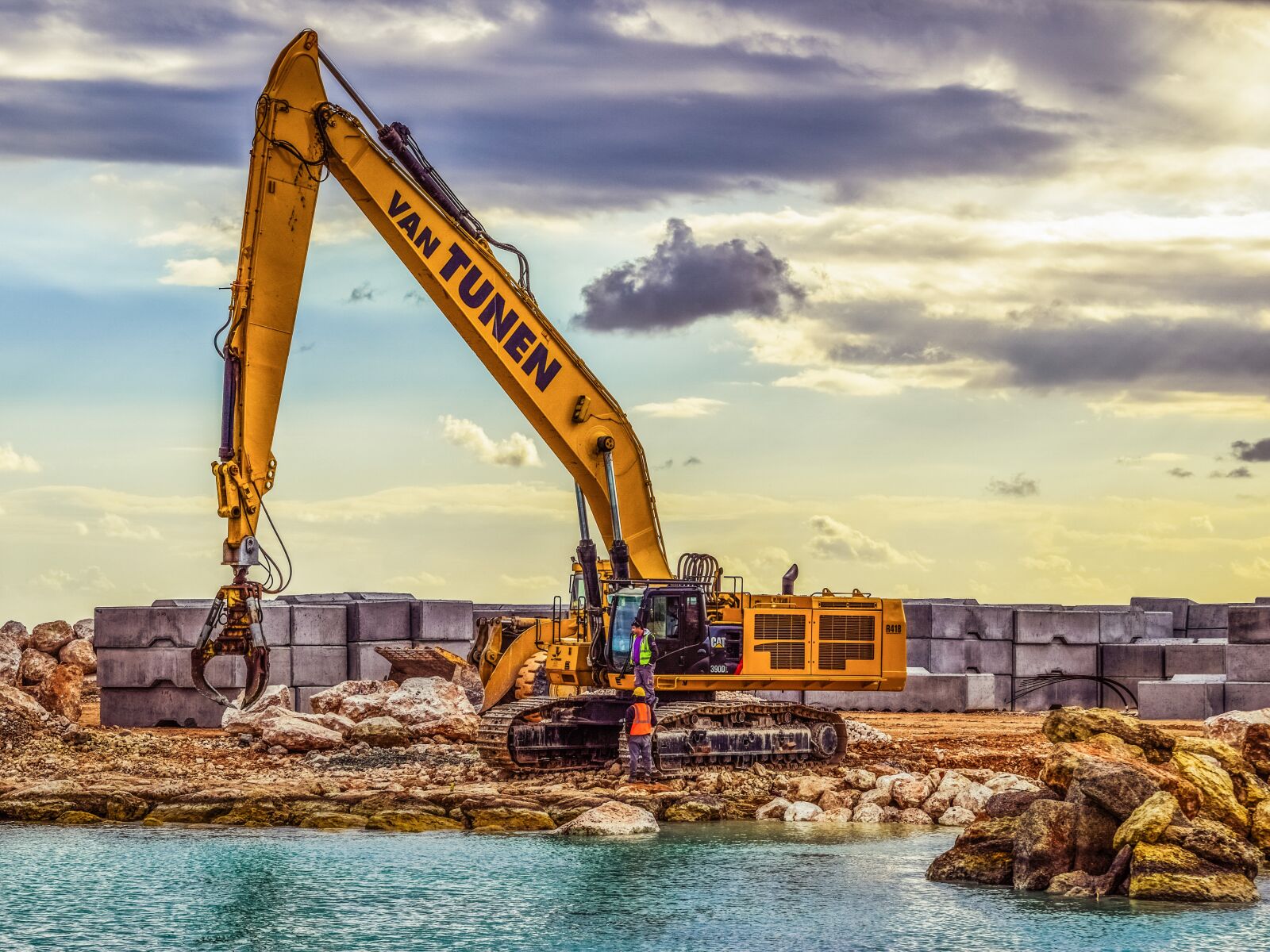 Nikon D3300 sample photo. Heavy machine, excavator, construction photography