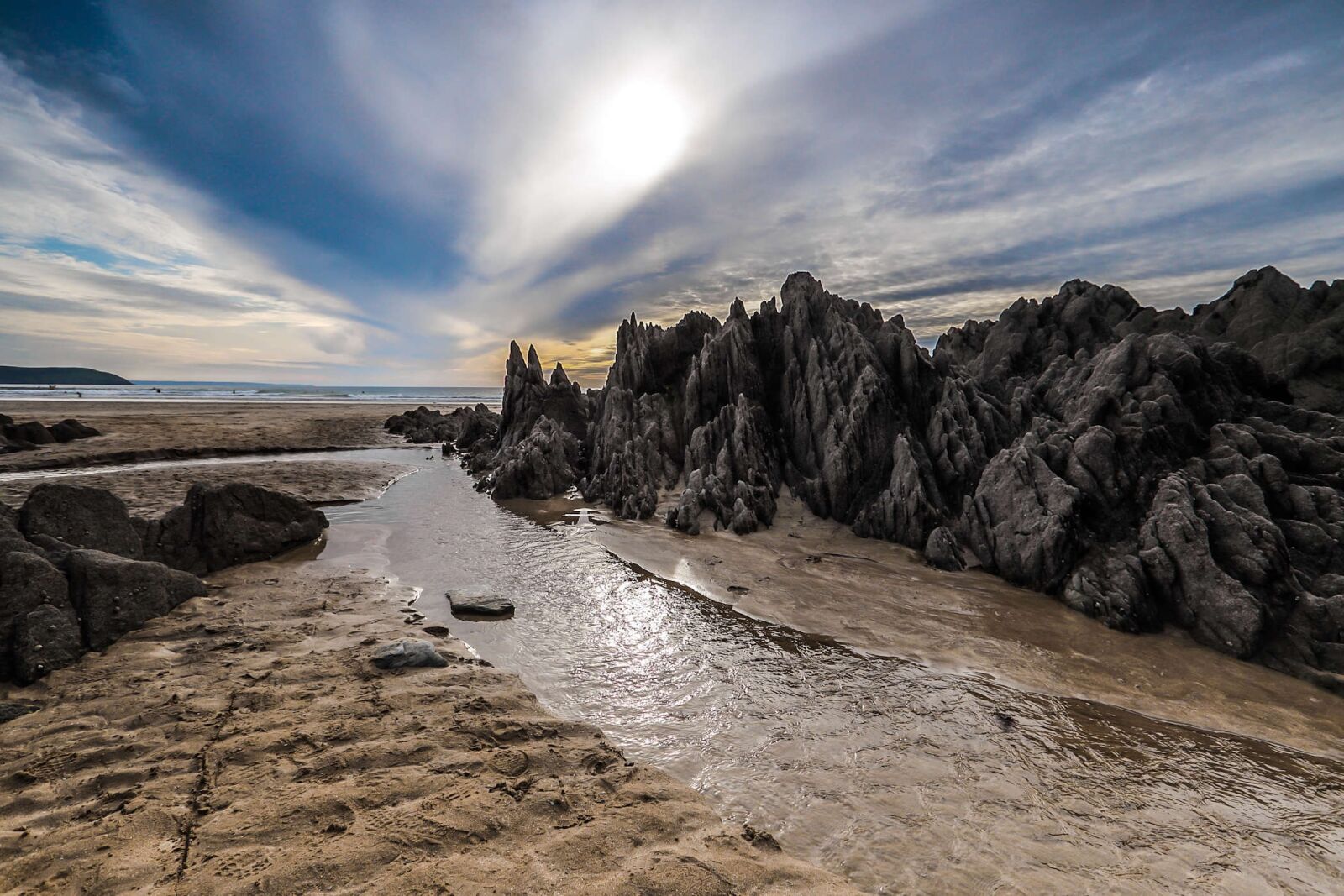 Canon EF 16-35mm F2.8L II USM sample photo. Ocean, reefs, sunset photography