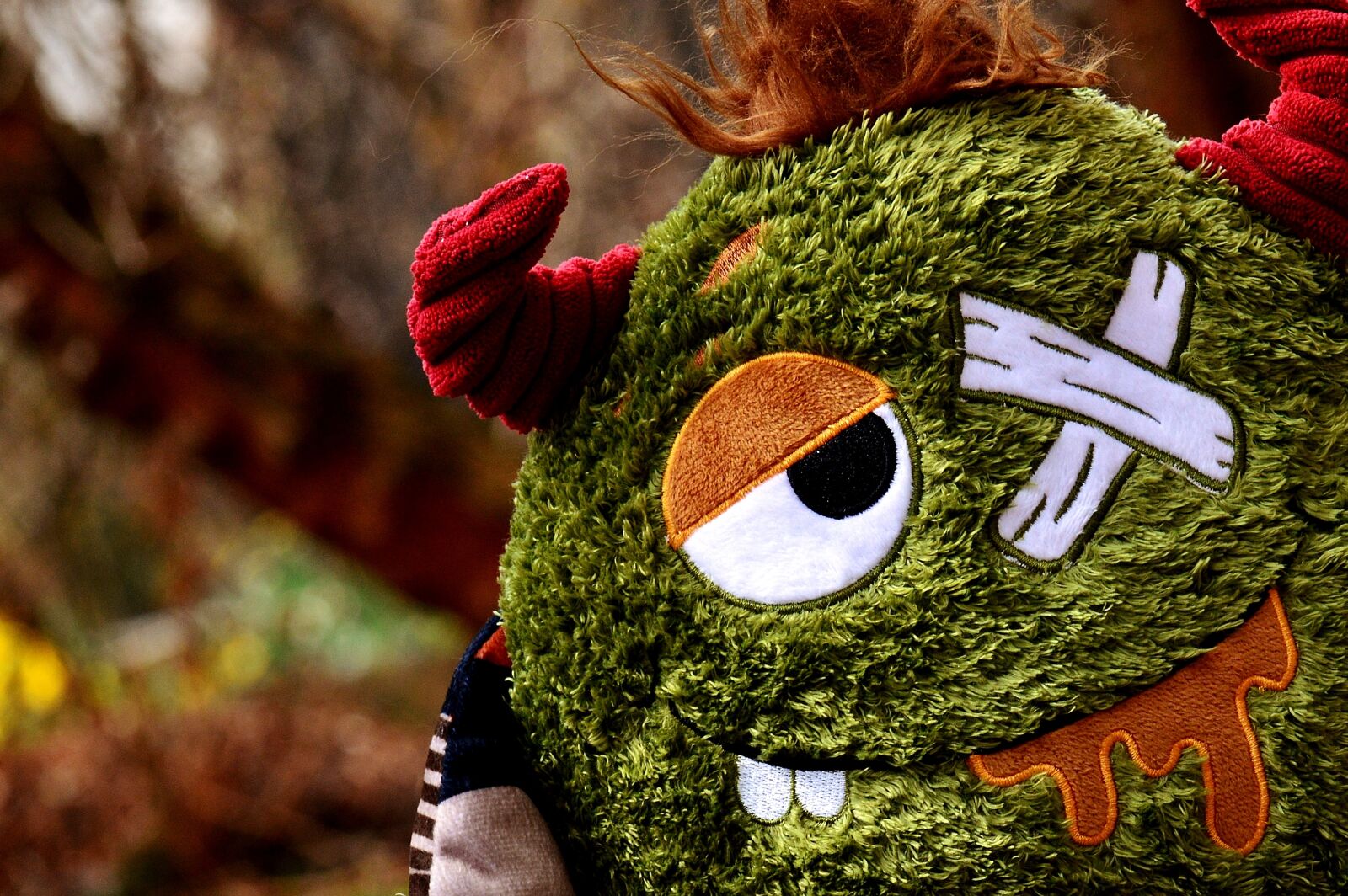 Nikon D3200 sample photo. Monster, stuffed animal, funny photography