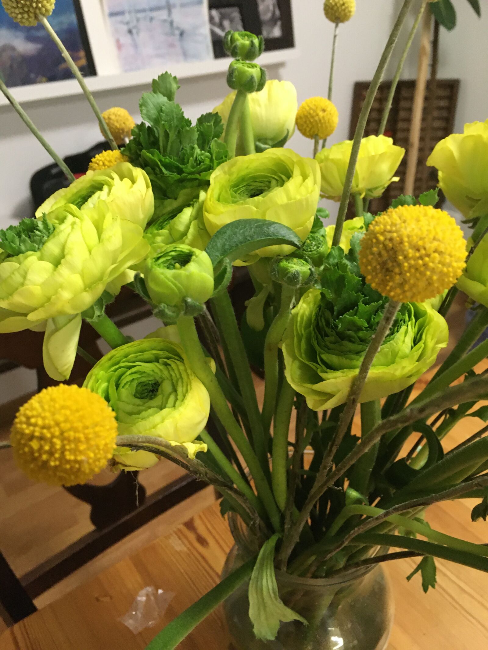 iPhone SE back camera 4.15mm f/2.2 sample photo. Flowers, lime green, bouquet photography