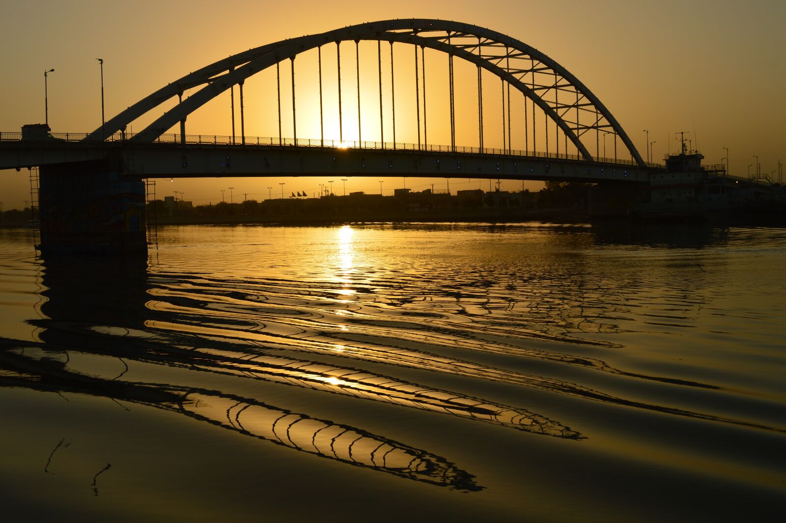 Nikon D3200 sample photo. Bridge, khorramshahr, golden photography