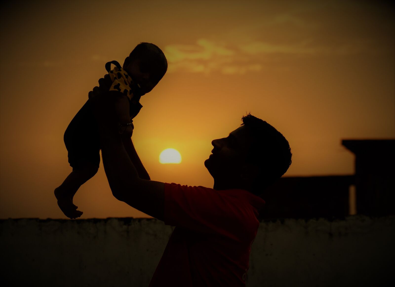 Nikon D5600 sample photo. Sunset, child, father photography