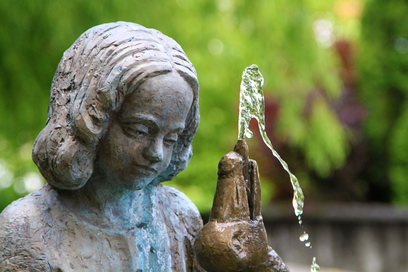 Canon EOS 7D sample photo. Fountain, angel, garden photography